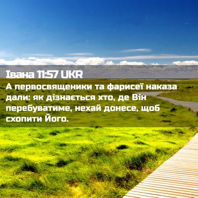 Picture 02 - Івана 11:57 UKR - А первосвященики та - Bible Verse Picture