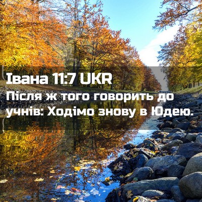 Picture 02 - Івана 11:7 UKR - Після ж того говорить до - Bible Verse Picture