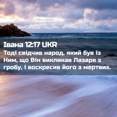Picture 02 - Івана 12:17 UKR - Тоді свідчив народ, який - Bible Verse Picture