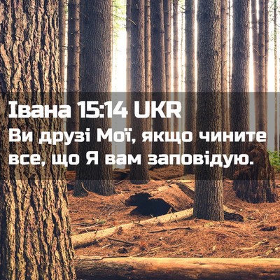 Picture 02 - Івана 15:14 UKR - Ви друзі Мої, якщо чините - Bible Verse Picture