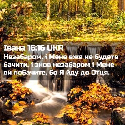 Picture 02 - Івана 16:16 UKR - Незабаром, і Мене вже не - Bible Verse Picture