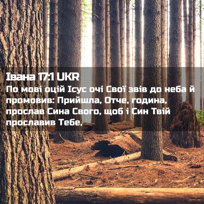 Picture 02 - Івана 17:1 UKR - По мові оцій Ісус очі Свої - Bible Verse Picture