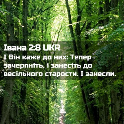 Picture 02 - Івана 2:8 UKR - І Він каже до них: Тепер - Bible Verse Picture