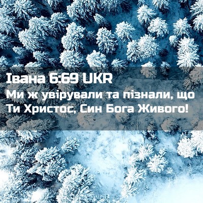 Picture 02 - Івана 6:69 UKR - Ми ж увірували та пізнали, - Bible Verse Picture