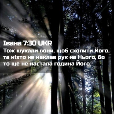 Picture 02 - Івана 7:30 UKR - Тож шукали вони, щоб - Bible Verse Picture