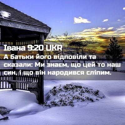 Picture 02 - Івана 9:20 UKR - А батьки його відповіли та - Bible Verse Picture