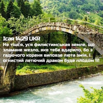 Picture 02 - Ісая 14:29 UKR - Не тішся, уся - Bible Verse Picture