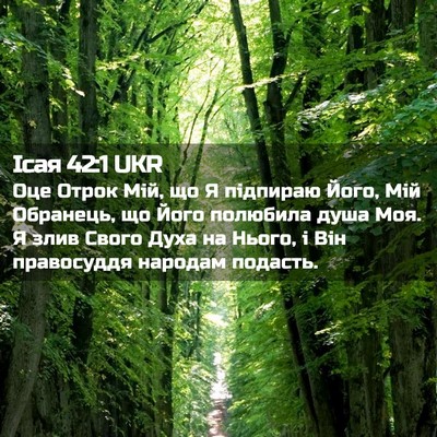 Picture 02 - Ісая 42:1 UKR - Оце Отрок Мій, що Я - Bible Verse Picture