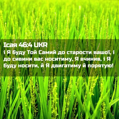 Picture 02 - Ісая 46:4 UKR - і Я буду Той Самий до - Bible Verse Picture
