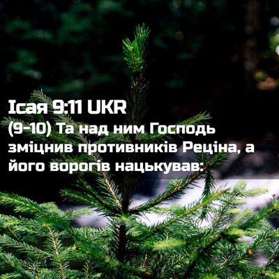 Picture 02 - Ісая 9:11 UKR - (9-10) Та над ним Господь - Bible Verse Picture