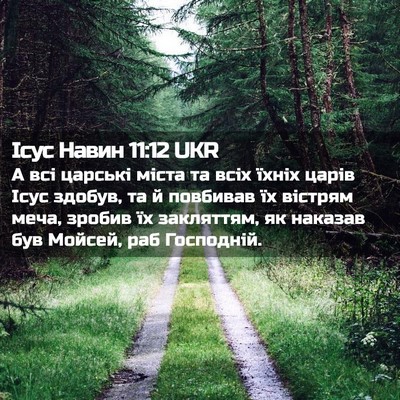 Picture 02 - Ісус Навин 11:12 UKR - А всі царські міста та всіх - Bible Verse Picture