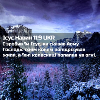 Picture 02 - Ісус Навин 11:9 UKR - І зробив їм Ісус, як сказав - Bible Verse Picture