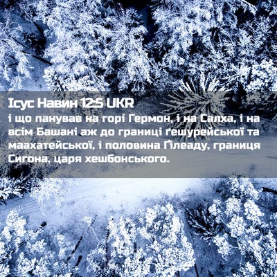 Picture 02 - Ісус Навин 12:5 UKR - і що панував на горі - Bible Verse Picture