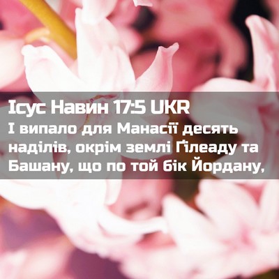 Picture 02 - Ісус Навин 17:5 UKR - І випало для Манасії - Bible Verse Picture