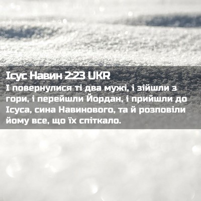 Picture 02 - Ісус Навин 2:23 UKR - І повернулися ті два мужі, - Bible Verse Picture