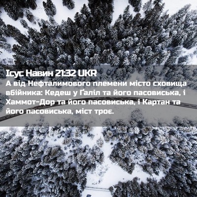 Picture 02 - Ісус Навин 21:32 UKR - А від Нефталимового - Bible Verse Picture