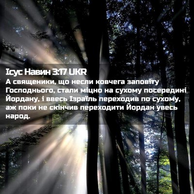 Picture 02 - Ісус Навин 3:17 UKR - А священики, що несли - Bible Verse Picture