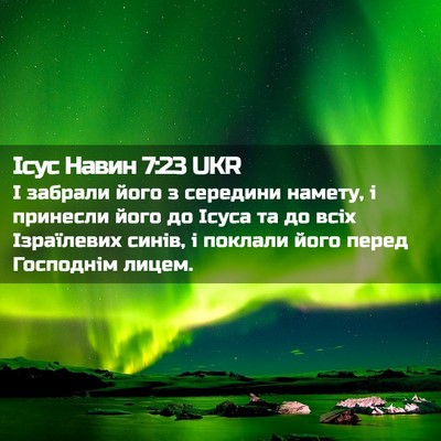 Picture 02 - Ісус Навин 7:23 UKR - І забрали його з середини - Bible Verse Picture