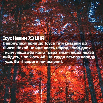 Picture 02 - Ісус Навин 7:3 UKR - І вернулися вони до Ісуса - Bible Verse Picture