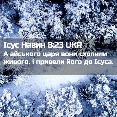 Picture 02 - Ісус Навин 8:23 UKR - А айського царя вони - Bible Verse Picture