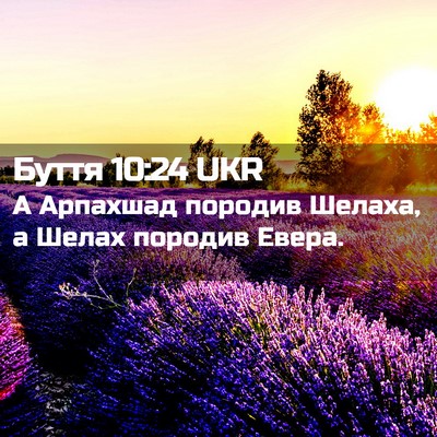Picture 02 - Буття 10:24 UKR - А Арпахшад породив Шелаха, - Bible Verse Picture