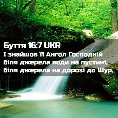Picture 02 - Буття 16:7 UKR - І знайшов її Ангол - Bible Verse Picture