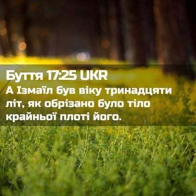 Picture 02 - Буття 17:25 UKR - А Ізмаїл був віку - Bible Verse Picture