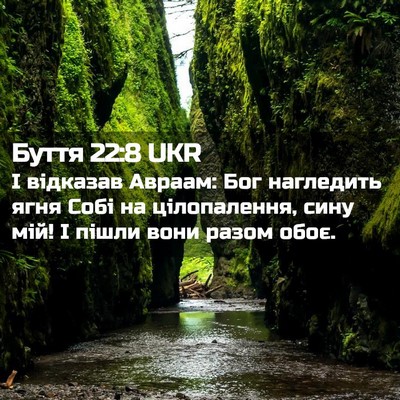 Picture 02 - Буття 22:8 UKR - І відказав Авраам: Бог - Bible Verse Picture