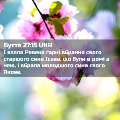 Picture 02 - Буття 27:15 UKR - І взяла Ревека гарні - Bible Verse Picture