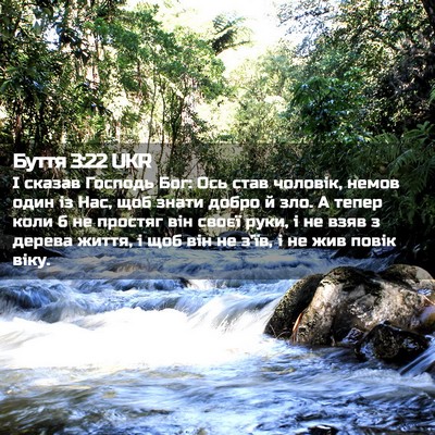 Picture 02 - Буття 3:22 UKR - І сказав Господь Бог: Ось - Bible Verse Picture