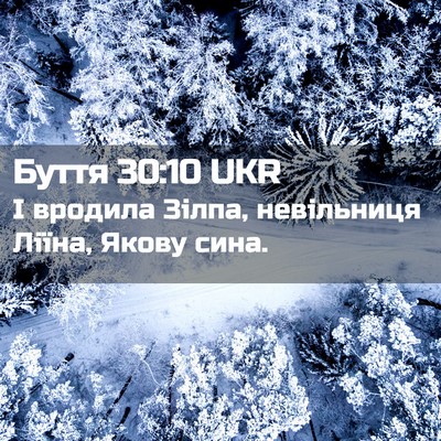 Picture 02 - Буття 30:10 UKR - І вродила Зілпа, - Bible Verse Picture