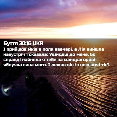 Picture 02 - Буття 30:16 UKR - І прийшов Яків з поля - Bible Verse Picture
