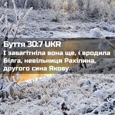 Picture 02 - Буття 30:7 UKR - І завагітніла вона ще, і - Bible Verse Picture