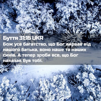 Picture 02 - Буття 31:16 UKR - Бож усе багатство, що Бог - Bible Verse Picture