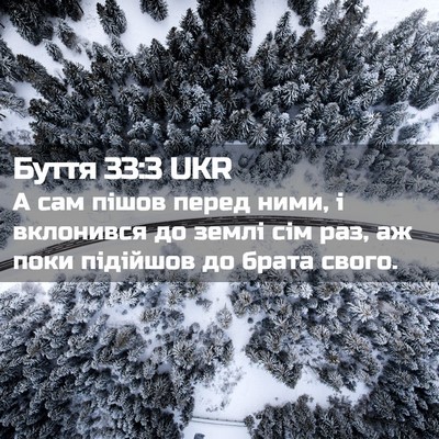 Picture 02 - Буття 33:3 UKR - А сам пішов перед ними, і - Bible Verse Picture