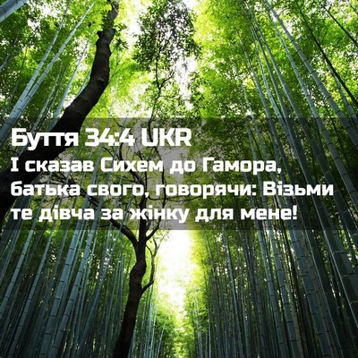 Picture 02 - Буття 34:4 UKR - І сказав Сихем до Гамора, - Bible Verse Picture