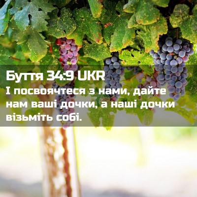 Picture 02 - Буття 34:9 UKR - І посвоячтеся з нами, дайте - Bible Verse Picture