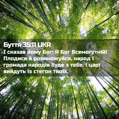 Picture 02 - Буття 35:11 UKR - І сказав йому Бог: Я Бог - Bible Verse Picture