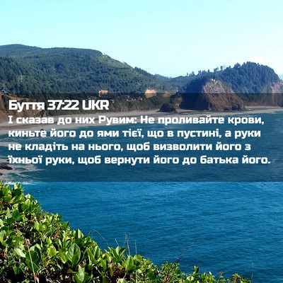 Picture 02 - Буття 37:22 UKR - І сказав до них Рувим: Не - Bible Verse Picture