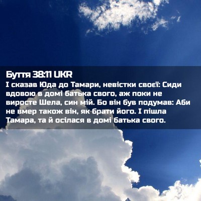 Picture 02 - Буття 38:11 UKR - І сказав Юда до Тамари, - Bible Verse Picture