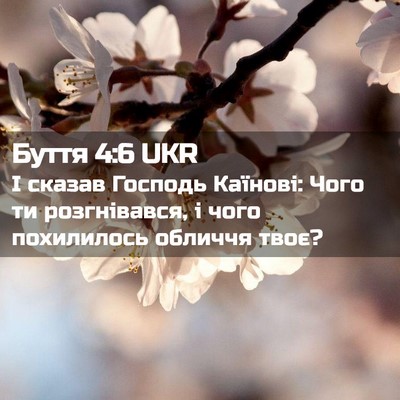 Picture 02 - Буття 4:6 UKR - І сказав Господь Каїнові: - Bible Verse Picture