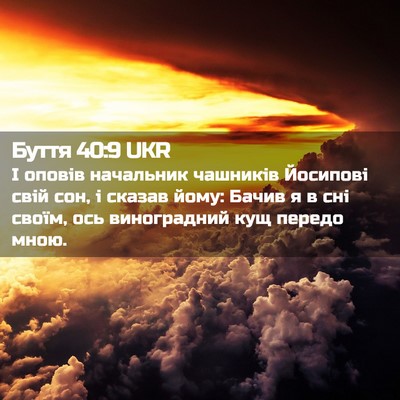 Picture 02 - Буття 40:9 UKR - І оповів начальник - Bible Verse Picture
