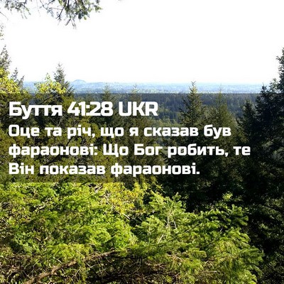 Picture 02 - Буття 41:28 UKR - Оце та річ, що я сказав був - Bible Verse Picture