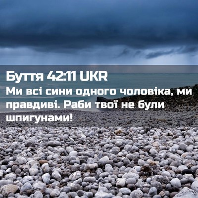 Picture 02 - Буття 42:11 UKR - Ми всі сини одного - Bible Verse Picture