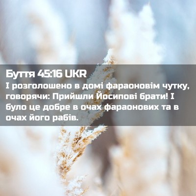 Picture 02 - Буття 45:16 UKR - І розголошено в домі - Bible Verse Picture