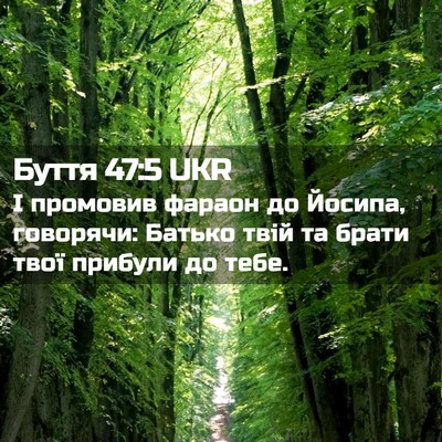 Picture 02 - Буття 47:5 UKR - І промовив фараон до - Bible Verse Picture