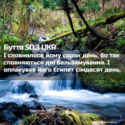 Picture 02 - Буття 50:3 UKR - І сповнилося йому сорок - Bible Verse Picture