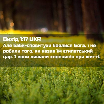 Picture 02 - Вихід 1:17 UKR - Але баби-сповитухи боялися - Bible Verse Picture