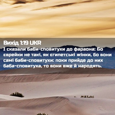 Picture 02 - Вихід 1:19 UKR - І сказали баби-сповитухи - Bible Verse Picture