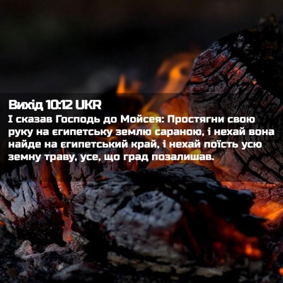 Picture 02 - Вихід 10:12 UKR - І сказав Господь до Мойсея: - Bible Verse Picture